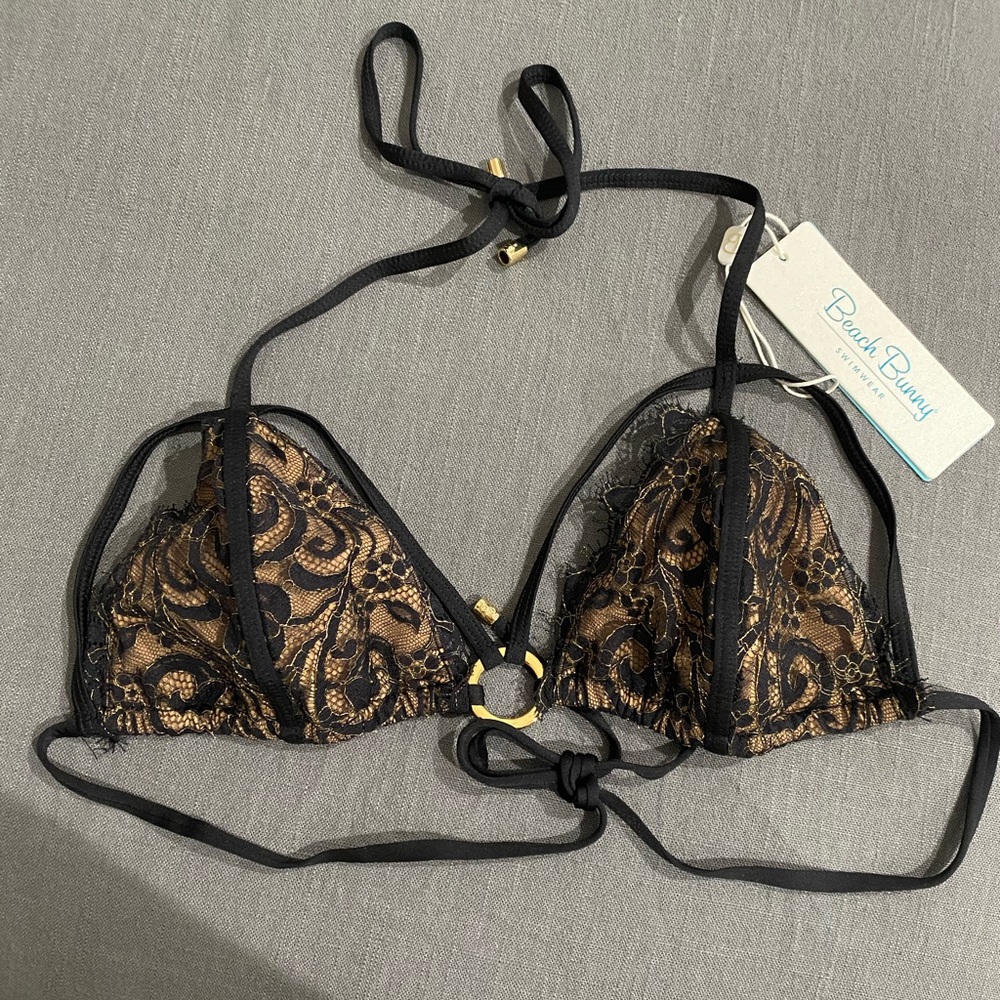 2piece Black/gold Beach Bunny bikini
